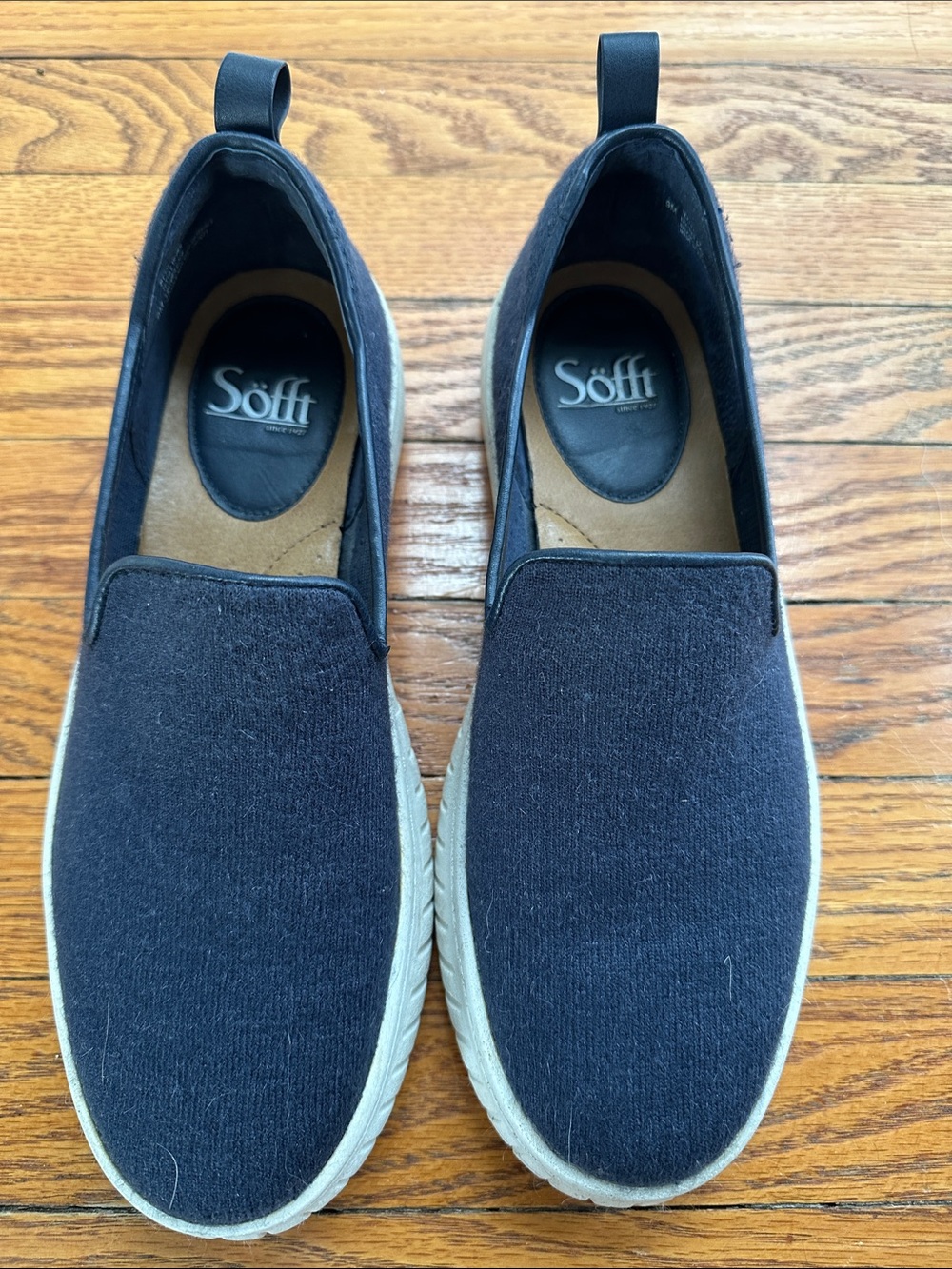 Sofft Navy Canvas Slip-On Sneakers
